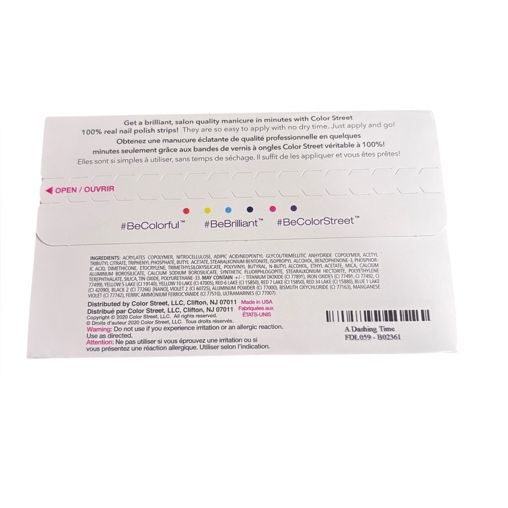 Color Street A Dashing Time Nail Polish Strips . New in package. - Picture 5 of 5